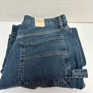 AGOLDE NWT Magda Denim‎ Carpenter Wide Leg Jeans  in Darkness size 31